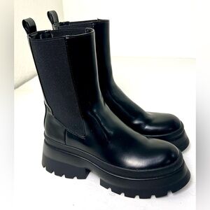 Zara Lug Sole Chelsea Chunky Ankle Boots